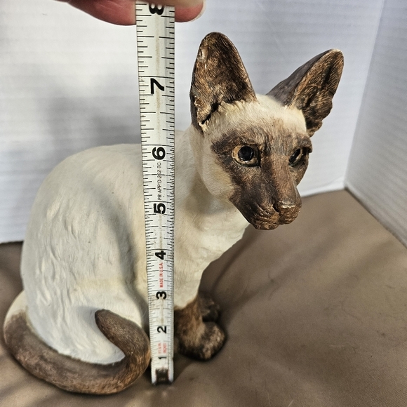 Vintage Rare Sri Lanka Sandicast Siamese Cat Sculpture - Picture 8 of 9